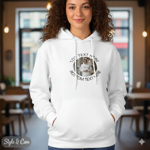 Moletom Camisola Feminina Personalizada com Texto Circular