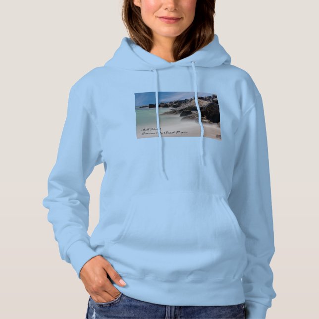 Moletom Camisola Feminina Shell Island Rocks And Waves (Frente)
