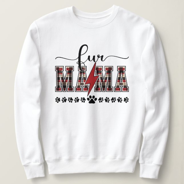 Moletom Camisola Fur Mama – Presente Fofo para Mãe de Cach (Frente do Design)