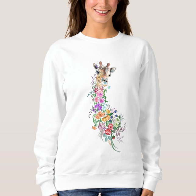 Moletom Camisola Girafa Flores (Frente)