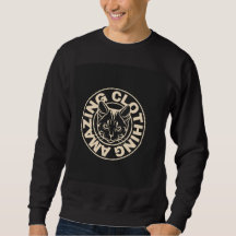 Camisola gráfica para homens com logotipo de gato 