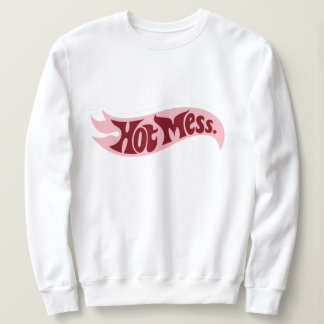 Moletom Camisola Hot Mess | Camisola de tripulação gráfica