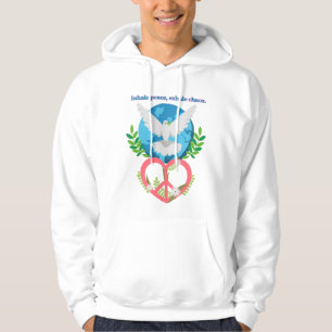 Moletom Camisola Inala Paz, Exala Caos – Pomba, Terra
