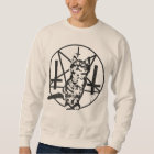 Camisola invertida do gatinho da cruz & do