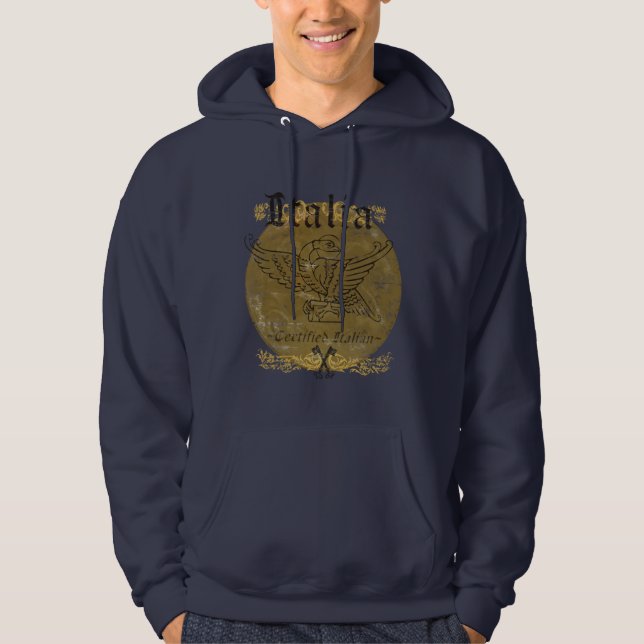 Moletom Camisola Italiana Com Capuz Medieval Certificada (Frente)