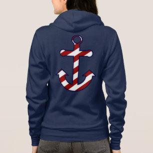 Moletom Camisola listrada vermelha & branca do Hoodie do