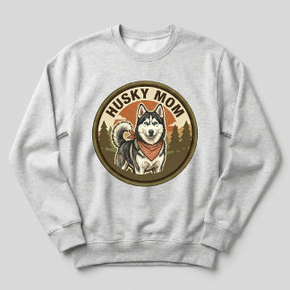 Moletom Camisola Mãe Husky Presente para Mãe de Cachorro S