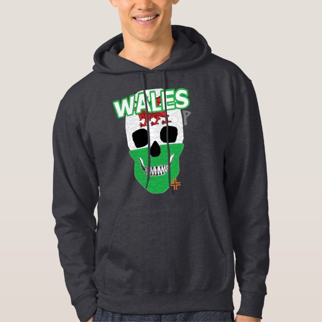 Moletom Camisola-magra B2, de casco, HANDSKULL Wales (Frente)