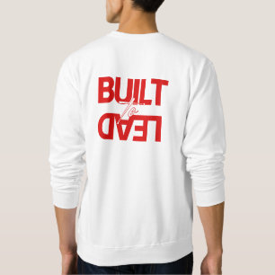 Moletom Camisola masculina "Built to Lead" frente costas