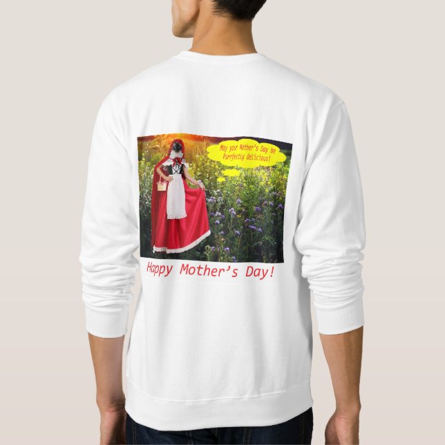 Moletom camisola masculina. Feliz Dia de as mães. Ragdollc (Verso)