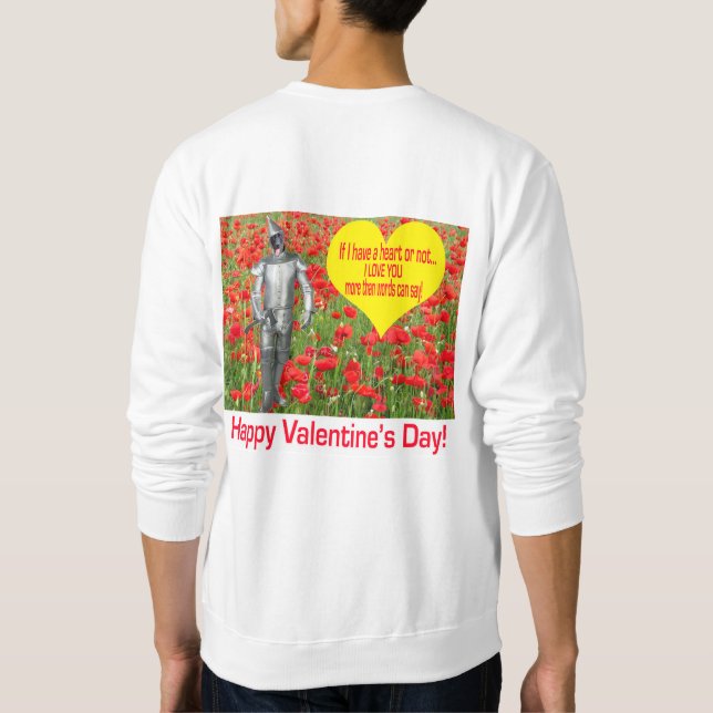 Moletom camisola masculina. Feliz Dia dos Namorados. preto (Verso)