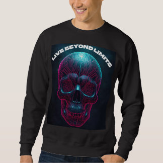 Moletom Camisola "Neon Skull Live Beyond Limits"