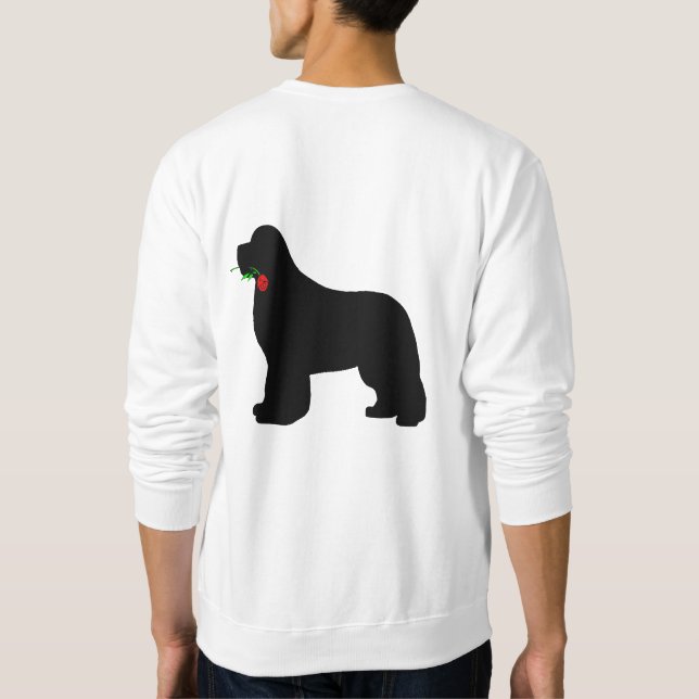 Moletom Camisola Newfie com Rosa (Verso)