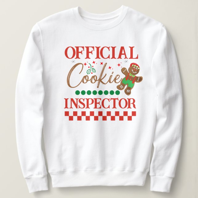 Moletom Camisola Oficial de Inspeção de Biscoitos - Chris  (Frente do Design)