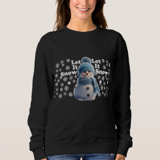 Moletom Camisola ou T-Shirt de Natal Boneco de Neve Deixe