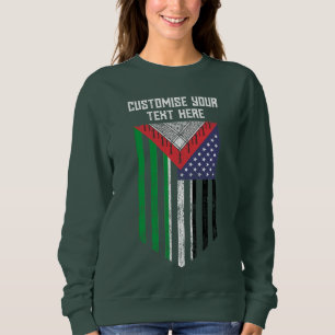 Moletom Camisola Palestina Americana - Bandeira Palestina