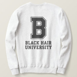 Moletom Camisola Personalizada de Cabelo Preto da Faculdad