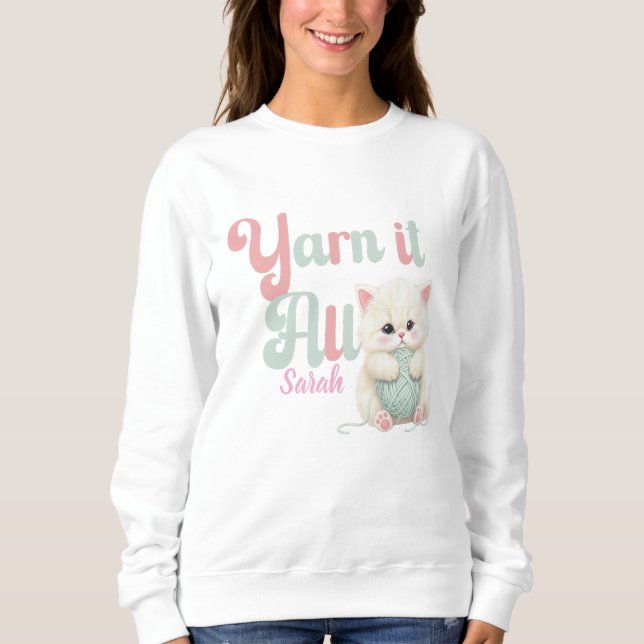 Moletom Camisola Personalizada Yarn it All (Frente)