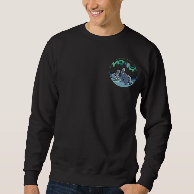 Moletom Camisola Polar Bear Sweatshirt Arte Unisex (Frente)