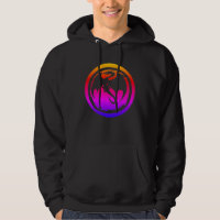 Camisola preta com capuz Black Dragon neon