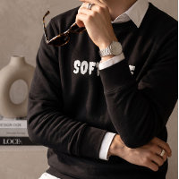 Camisola Preta de Manga Comprida "Soft Life" para 