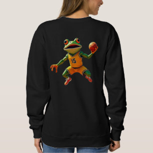 Moletom Camisola preta de mulher Basketball Frog costas