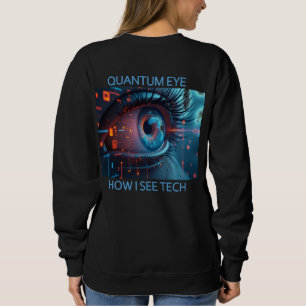 Moletom camisola preta de mulher tecnologia Quantum Eye pa