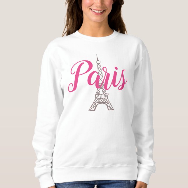Moletom Camisola Retro Rosa Paris (Frente)