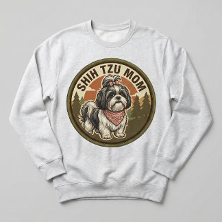 Moletom Camisola Shih Tzu Mãe Presente para Mãe de Cachorr