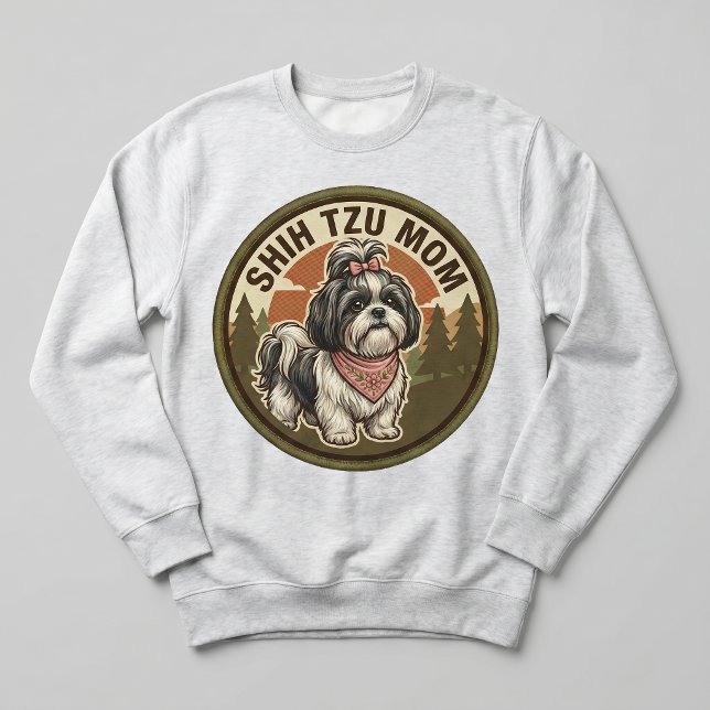 Moletom Camisola Shih Tzu Mãe Presente para Mãe de Cachorr (Criador carregado)