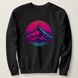 Moletom Camisola Synthwave Montanha – Rua do Pôr do Sol Re