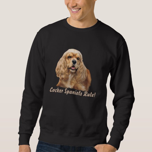 Moletom Camisola unisex adorável de cocker spaniel apenas (Frente)
