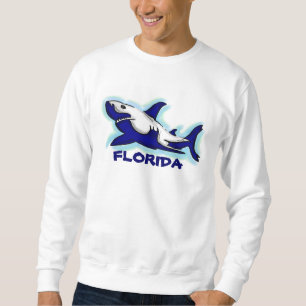 Moletom Camisola unisex com tema de tubarão azul da Flórid