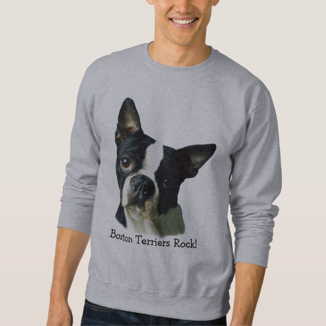 Moletom Camisola unisex de Boston Terrier (Frente)