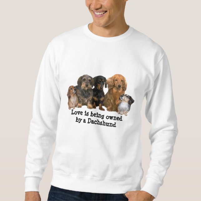 Moletom Camisola unisex do grupo do Dachshund (Frente)