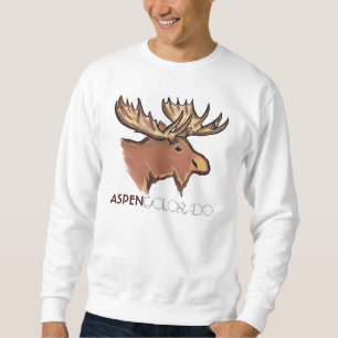 Moletom Camisola unisex dos alces marrons de Aspen