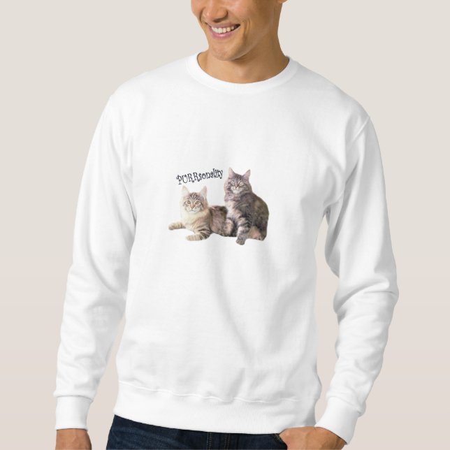Moletom Camisola unisex PURRsonality dos gatos (Frente)