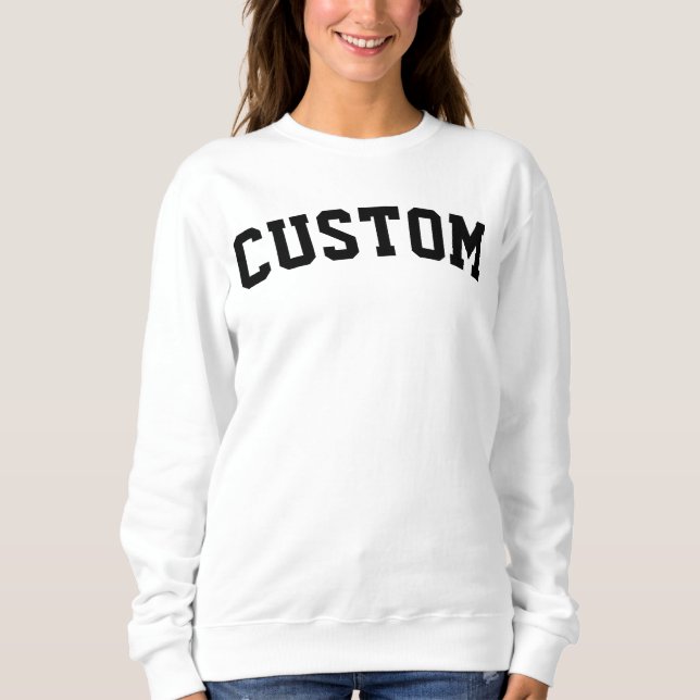 Moletom Camisola universitária personalizada com letra (Frente)