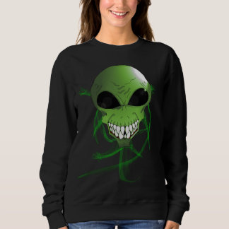 Moletom Camisola verde-alienígena de camisola básica para 