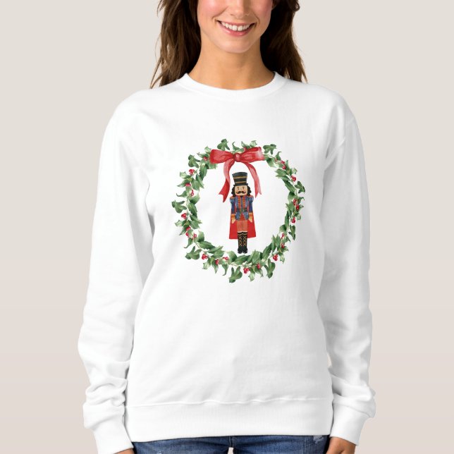 Moletom Camisola vermelha de Arco e doce de Natal (Frente)