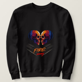 Moletom Camisola vibrante com caveiras gêmeas gráficas arr
