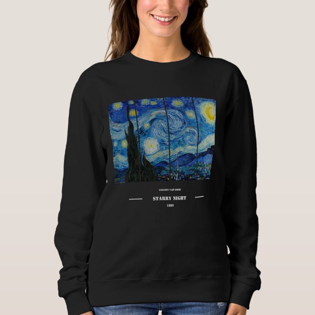 Moletom Camisola Vincent Van Gogh Noite Estrelada  (Frente)