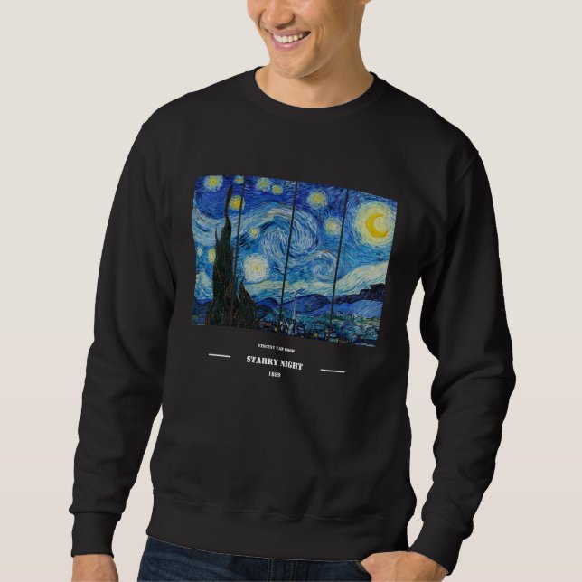 Moletom Camisola Vincent Van Gogh Noite Estrelada  (Frente)