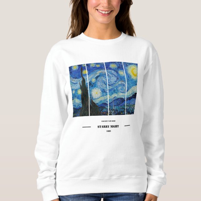 Moletom Camisola Vincent Van Gogh Noite Estrelada  (Frente)