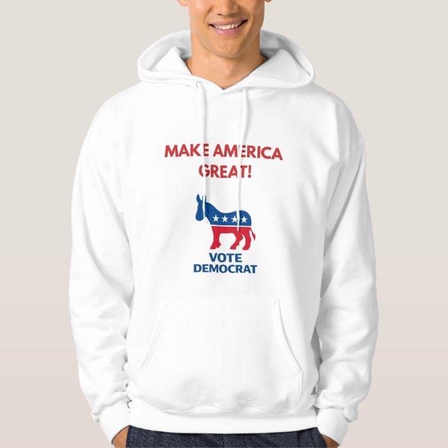 Moletom Camisola Vote Democrata Pro-Democracia (Frente)