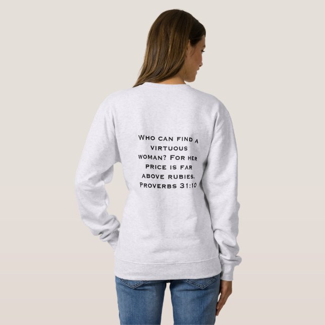 Moletom Camisola Women of Valor (Parte Traseira Completa)