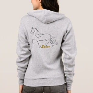 Moletom Camisola Zippered cavalo do frisão de Eques