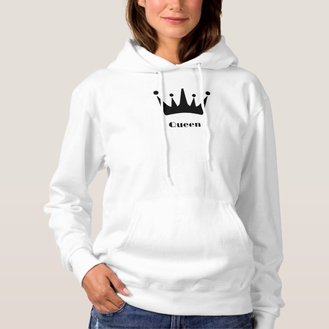 Moletom Camisolas com Coroa de Texto Personalizado da Rain (Frente)