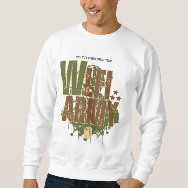 Moletom Camo Guerreiro de Riqueza do Exército WLFI (Frente)
