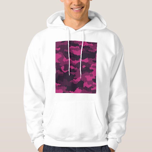 Moletom Camouflage hexagonal, fundo de textura militar (Frente)
